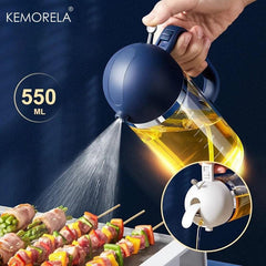 2 in 1 Bottle Spray & Pour Olive Gravy Boats Grill Sprayer Leakproof Nozzle