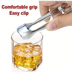 Stainless Steel Ice Cube Tongs Bread Baking Clips