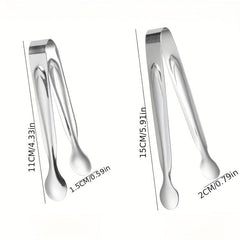 Stainless Steel Ice Cube Tongs Bread Baking Clips