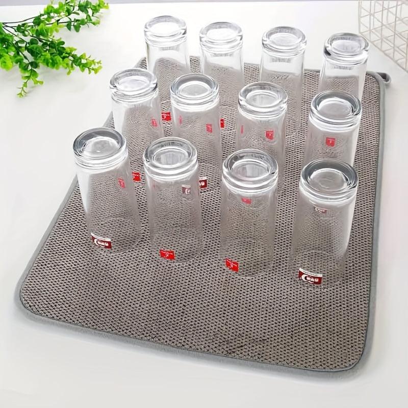 Absorbent Dish Drying Pad for Kitchen Countertop
