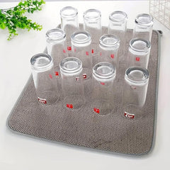 Absorbent Dish Drying Pad for Kitchen Countertop