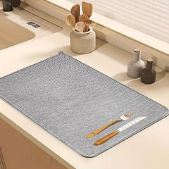 Absorbent Dish Drying Pad for Kitchen Countertop