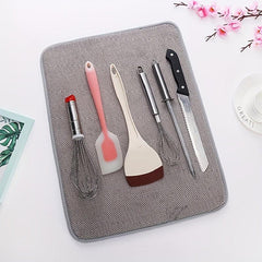 Absorbent Dish Drying Pad for Kitchen Countertop