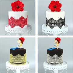 Lace Fondant Mold for Cupcakes and Cakes Silicone Embossing Mat