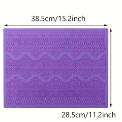 Lace Fondant Mold for Cupcakes and Cakes Silicone Embossing Mat