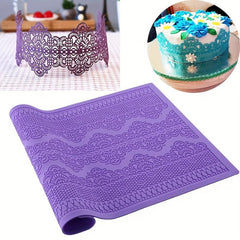Lace Fondant Mold for Cupcakes and Cakes Silicone Embossing Mat