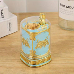 Retro Automatic Pop up Toothpick Holder Transparent Toothpick Container