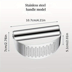 Stainless Steel Garlic Press Rocker Metal Garlic Mincer