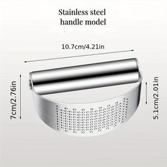 Stainless Steel Garlic Press Rocker Metal Garlic Mincer