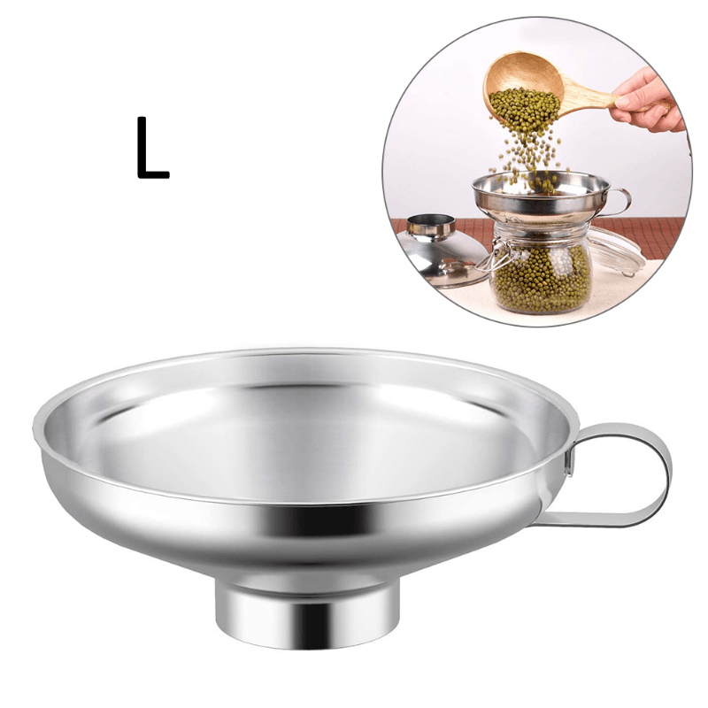 1pc Wide Mouth Funnel Heat Resistant Stainless Steel