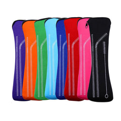 Stainless Steel Straw Set with Silicone Tips for Comfortable Drinking