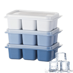 3pcs Mini Ice Cube Trays With Lids Small Ice Cube Molds for Freezer