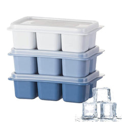 3pcs Mini Ice Cube Trays With Lids Small Ice Cube Molds for Freezer