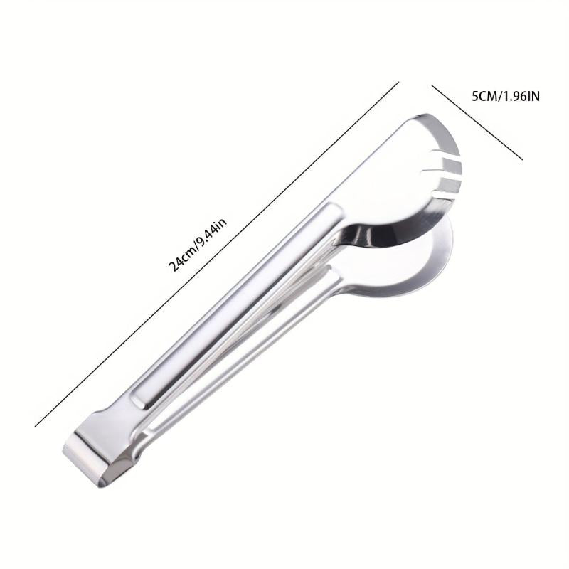 Golden Stainless Steel Food Tongs for Frying Fish Steak - Durable & Easy to Use