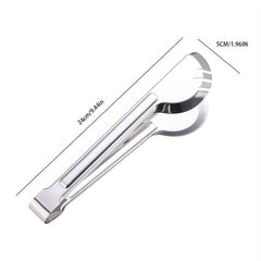 Golden Stainless Steel Food Tongs for Frying Fish Steak - Durable & Easy to Use