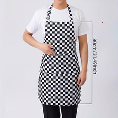 Adult Striped Chef Apron with 2 Pockets Kitchen Accessories
