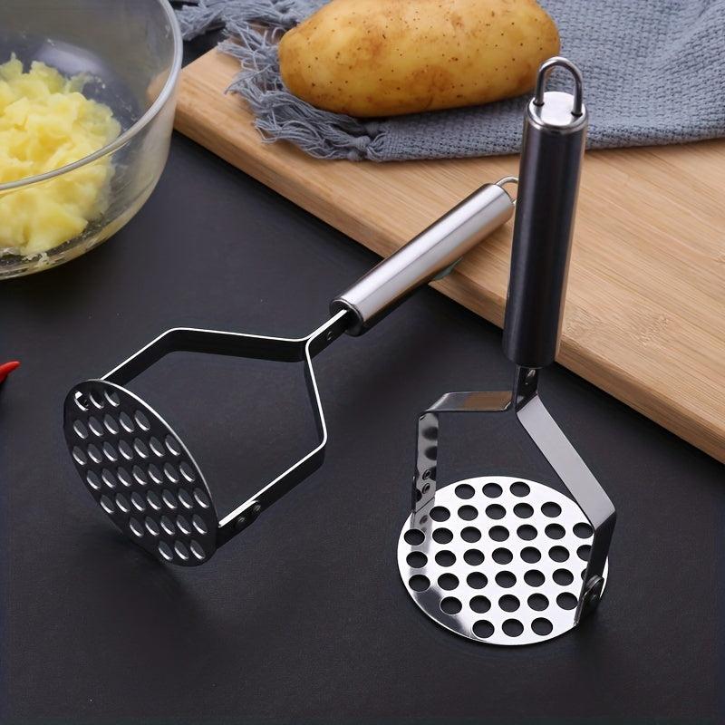 2pcs Stainless Steel Potato Masher with Non-Slip Handle