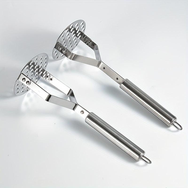 2pcs Stainless Steel Potato Masher with Non-Slip Handle