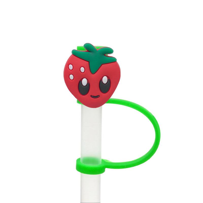 2pcs Fruit Shaped Silicone Dustproof Plug for Straw Cups