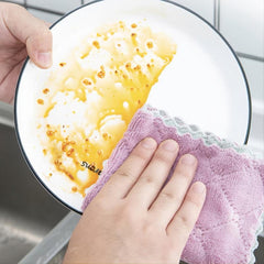 10pcs Microfiber Dish Cloths Coral Velvet Double sided Soft Absorbent Towels