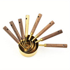 8pcs Golden & Copper Measuring Spoons, Accurate Measurements, Kitchen Gadgets