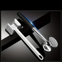 Stainless Steel Double-Sided Meat Hammer for Tenderizing Chicken Beef Pork