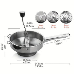 Stainless Steel Food Mill Potato Masher for Vegetables Fruits