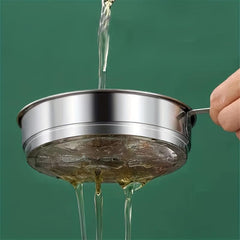 Stainless Steel Pot with Strainer Net for Storage and Filtration