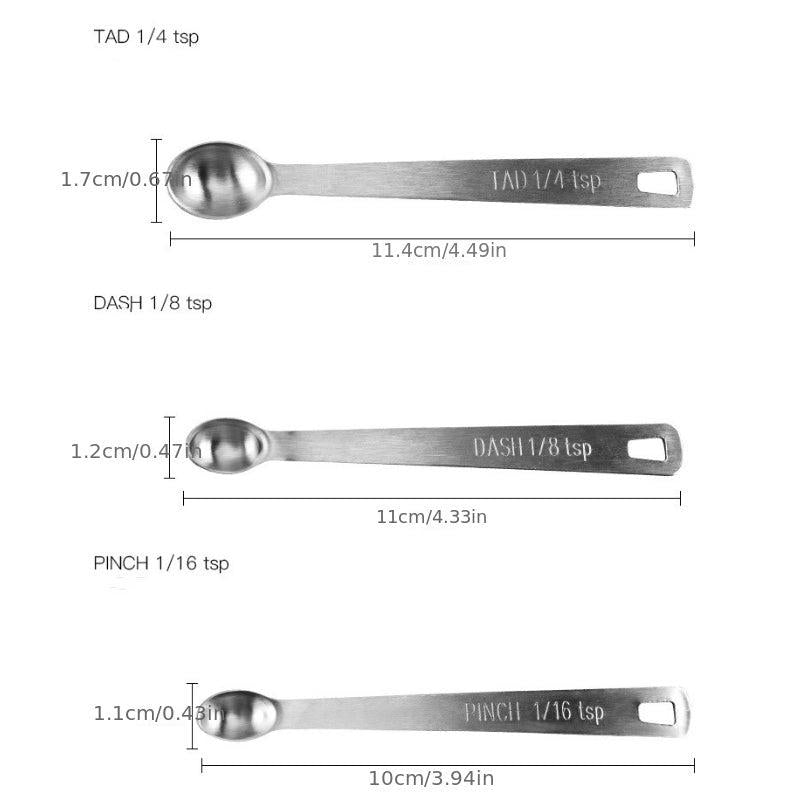 5pcs Kitchen Baking Tools Measuring Spoons Set Stainless Steel Small Tablespoon