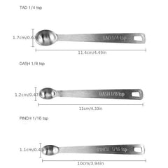 5pcs Kitchen Baking Tools Measuring Spoons Set Stainless Steel Small Tablespoon