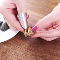 10pcs Stainless Steel Finger Protector Tool For Peeling Beans