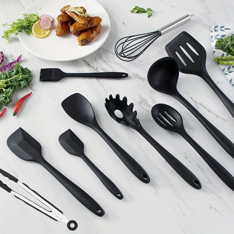 10pcs Silicone Utensils Set Non Stick Cooking Utensils with Storage Box