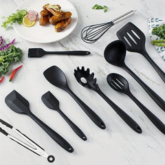 10pcs Silicone Utensils Set Non Stick Cooking Utensils with Storage Box