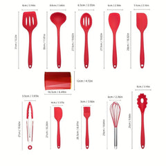 10pcs Silicone Utensils Set Non Stick Cooking Utensils with Storage Box