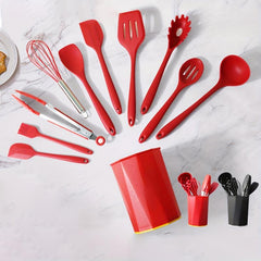 10pcs Silicone Utensils Set Non Stick Cooking Utensils with Storage Box