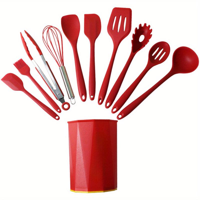 10pcs Silicone Utensils Set Non Stick Cooking Utensils with Storage Box