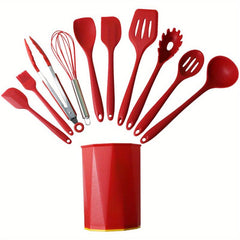 10pcs Silicone Utensils Set Non Stick Cooking Utensils with Storage Box