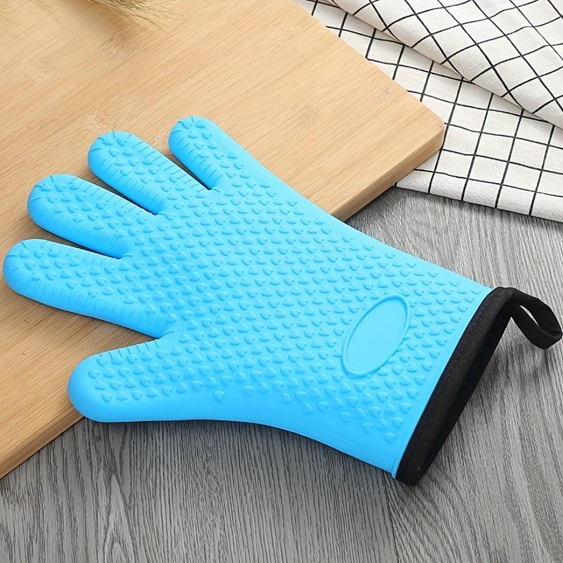 Silicone Oven Mitts Heat Resistant Double Layer Baking Glov