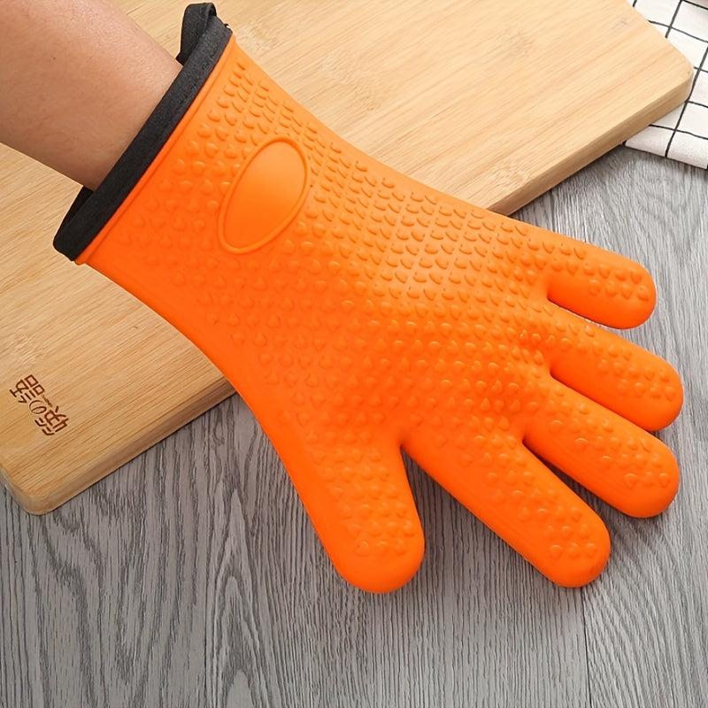 Silicone Oven Mitts Heat Resistant Double Layer Baking Glov