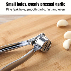 1pc Zinc Alloy Manual Garlic Press 6 1in 1 5in