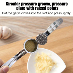 1pc Zinc Alloy Manual Garlic Press 6 1in 1 5in
