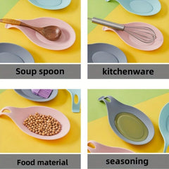 Silicone Spoon Holder Reusable Heat resistant Spoon Rest Kitchen Supplie