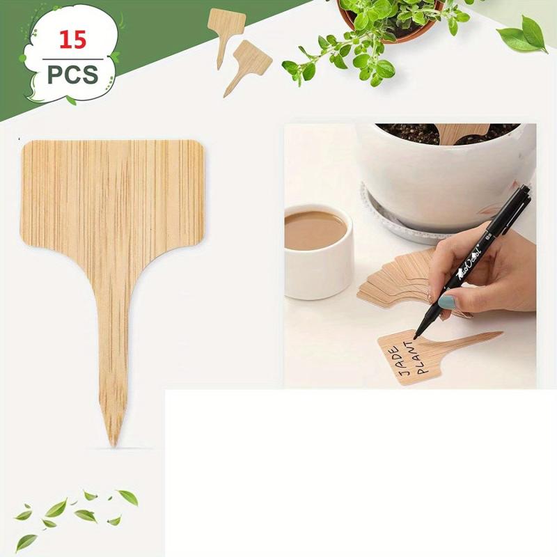 15pcs Wooden Cheese Markers Reusable Cheese Labels for Parties