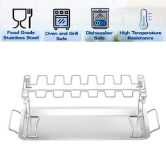 Stainless Steel Turkey Leg Grill Rack & Tray - BBQ Tools