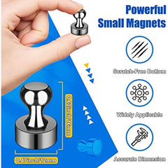 30pcs Small Neodymium Push Pin Magnets for Whiteboard Fridge Office Classroom