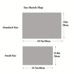Grey Plaid Dish Drying Mat Non Slip Absorbent Wear-resis