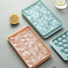 Ice Ball Tray With Lid Plastic Ice Cube Mold Refrigerator Ice Ball Mold