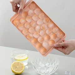Ice Ball Tray With Lid Plastic Ice Cube Mold Refrigerator Ice Ball Mold