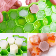 Silicone Honeycomb Ice Tray With Removable Lid