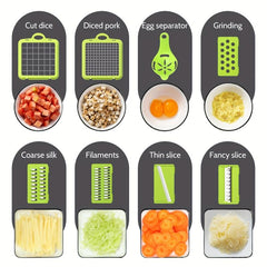 12 in 1 Vegetable & Fruit Chopper with Adjustable Slicer & Dicer